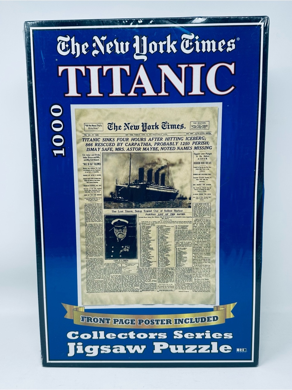 New York Times Titanic 1000 Piece Collector Series Puzzle & Poster 1998 Sealed